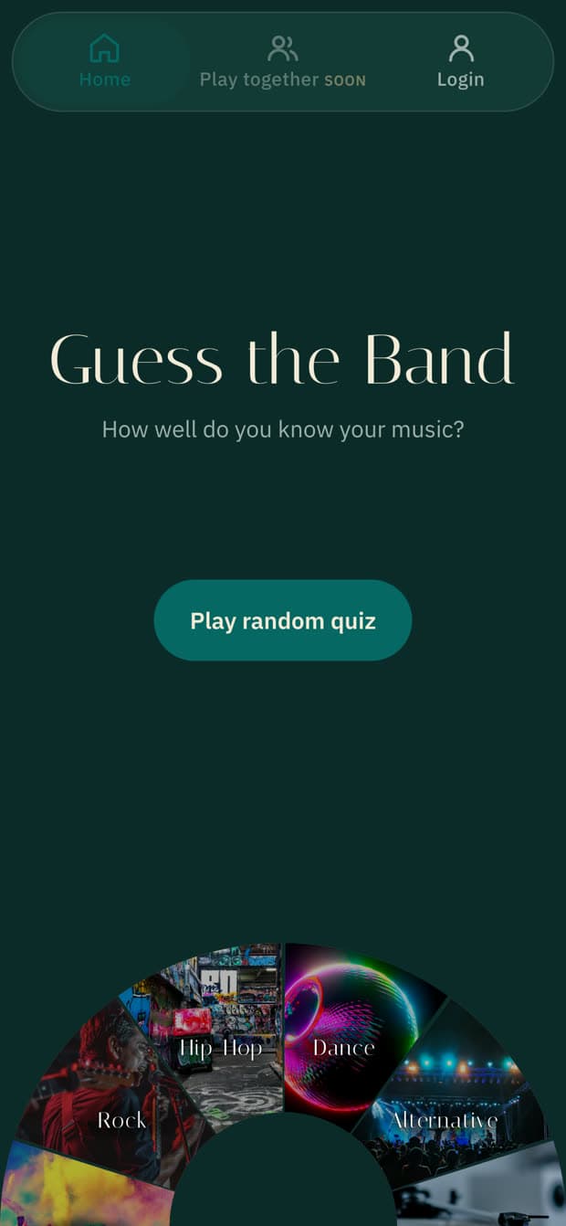 Guess the Band — Home