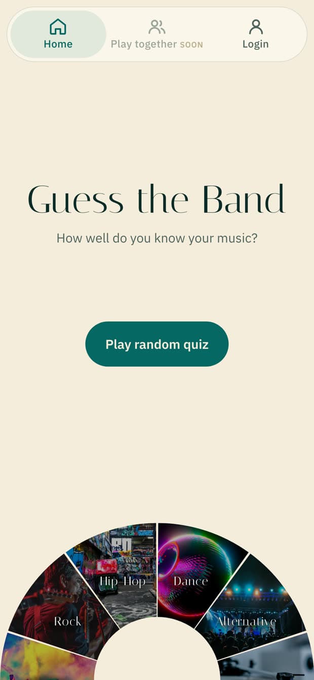 Guess the Band — Home