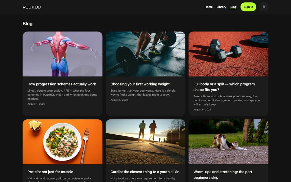 Podhod — Blog