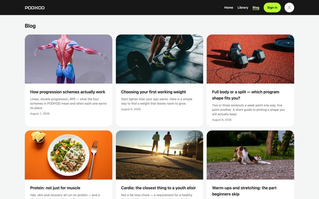 Podhod — Blog