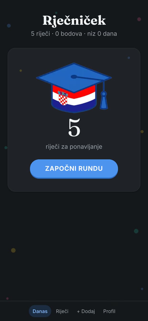 Rječniček — Головна