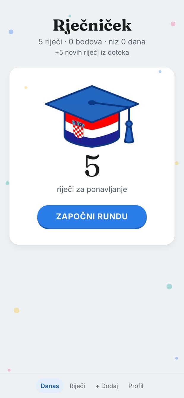Rječniček — Головна