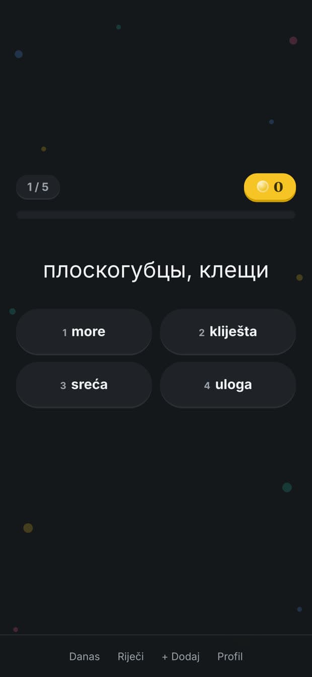 Rječniček — Раунд повторення