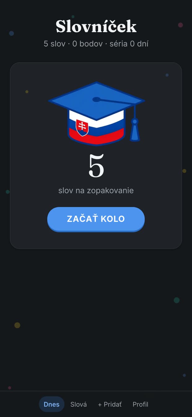 Slovníček — Головна